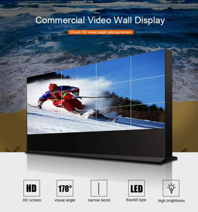 Samsung bisel estrecho del centro comercial de 55 pulgadas llevó la pared video TV