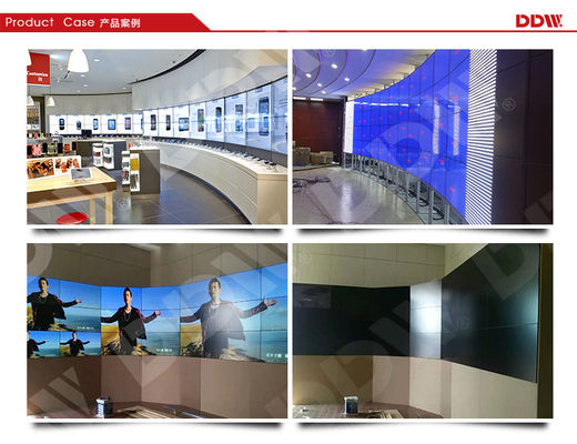 65" curvó el bisel video DDW-LW650HN11 de la alta resolución 3.5m m Snarrow de los liendres 1080p de la pared 500