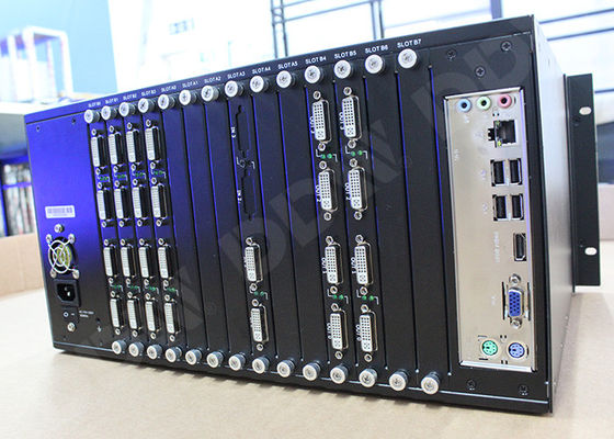 El vínculo dual DVI entró el procesador video de la pared 4k, números video DDW-VPH0808 de la salida máxima del regulador 144 de la matriz de la pared