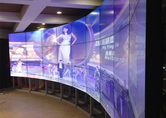 el bisel HDMI de 3.5m m curvó el monitor de exhibición 46 tiempo de respuesta de la retroiluminación LED 5ms de la pulgada