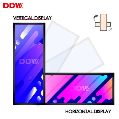 19 24 28 37 exhibición estirada pantalla estrecha del Lcd de la barra de la publicidad del estante del soporte de la pared de la tienda de 43 pulgadas