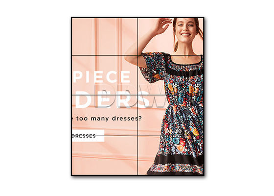 Pared video 46inch, anuncio publicitario retroiluminado llevado de LG del monitor delgado del bisel de la exhibición de pared de 1.7m m