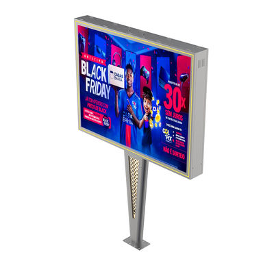 Diseño personalizado de alta gama p6 8000nits de acero impermeable IP65 cartel digital exterior LED para publicidad