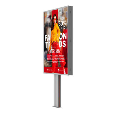 Fácil de instalar impermeable IP65 p6 8000nits sistema de acero 4G publicidad al aire libre cartel LED con HDMl