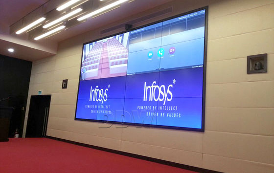 55 el bisel inconsútil video curvado pulgada de la alta resolución 3.5m m de LG 1920x1080 de la pared curvó TV 500nits DDW-LW550HN11