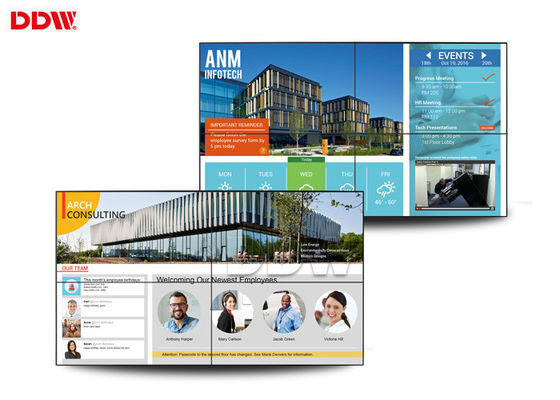 49" pantalla video de la pared, diseño ultra estrecho video llevado al aire libre del marco de la pared