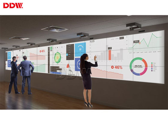 La exhibición de pared flexible de la pantalla táctil, pared video del LCD exhibe el bisel de 3,5 milímetros