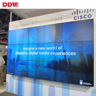 Bisel ultra estrecho semi al aire libre interior de la pulgada video 3.5m m de la pared 49 del CCTV de la comisaría de policía