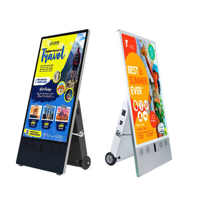43 pulgadas de señalización digital exterior portátil y de batería para soluciones publicitarias efectivas