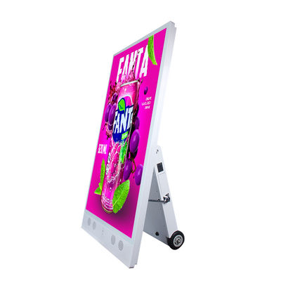 55 pulgadas de señalización digital exterior Batería portátil y pantallas LCD de publicidad para campañas publicitarias al aire libre