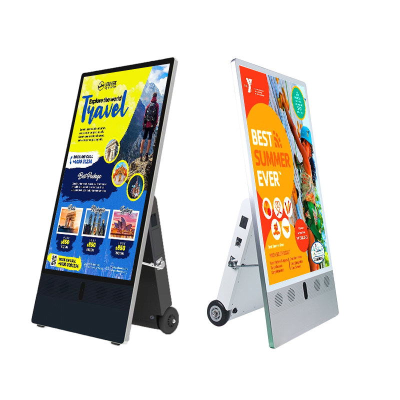 43 pulgadas de señalización digital exterior portátil y de batería para soluciones publicitarias efectivas